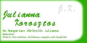 julianna korosztos business card